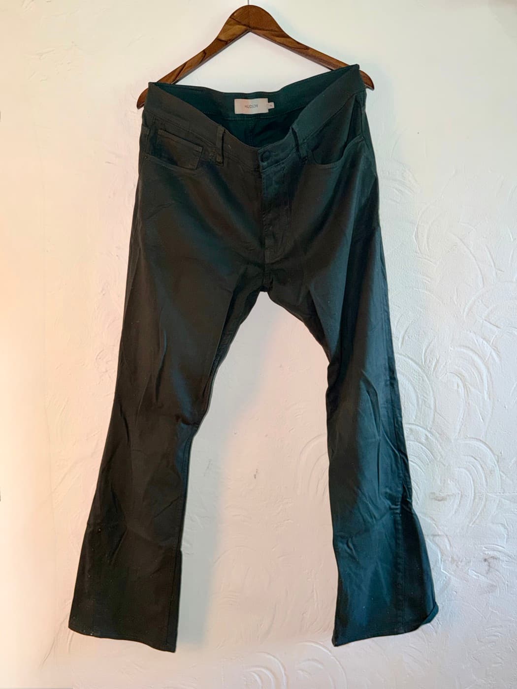 Hudson Forest Green Waxed Pants