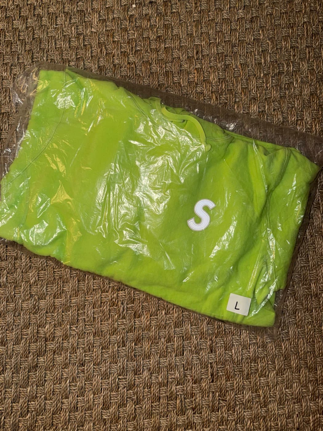Supreme Neon Green Reflective S Logo Hooded Sweatshirt