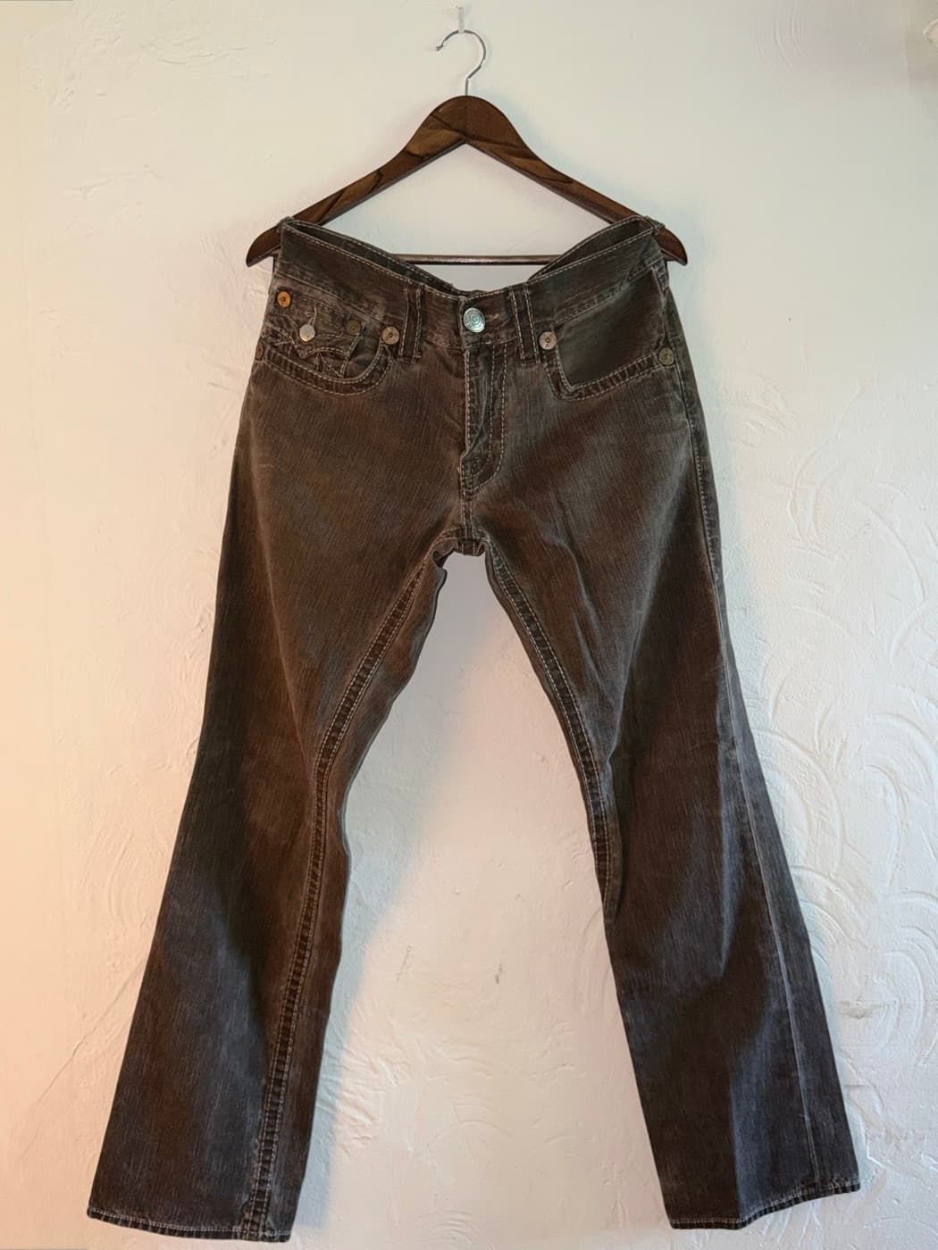 True Religion Gray Flare Jeans
